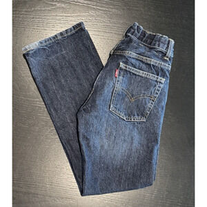LEVIS 505 Boys Size 12 Slim 24x26 Jeans Straight Leg Adjustable Waist EUC